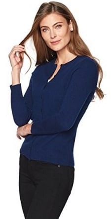 A woman wearing a Amazon Cashmere