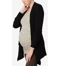A woman wearing a Autumn Cashmere Maternity Open Front Cardigan