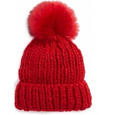 Free People Happy Trails Beanie Red