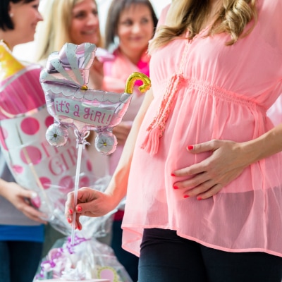 A group of  women in a baby shower event