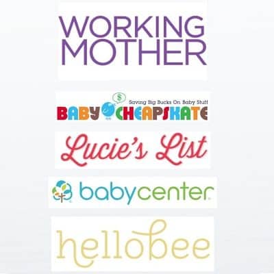 A collage of maternity blog titles