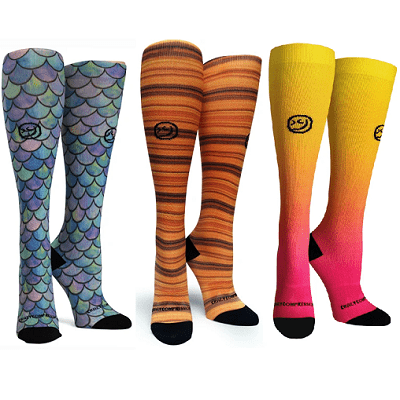 Multi-colored Crazy Compression Socks
