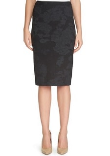 Black Pencil Skirt for Work: 1.State Floral Ponte Skirt