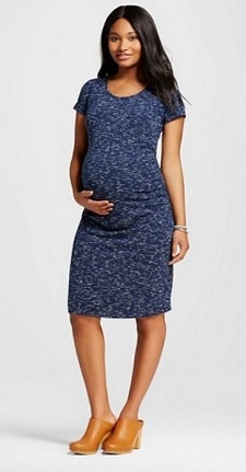 Blue Maternity Dress: Liz Lange® for Target Maternity Short Sleeve Spacedye Dress