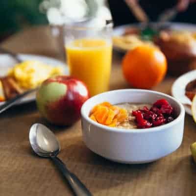 Healthy breakfast options on a table