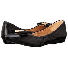 Cole Haan Women's TALI BOW BALLET Shoe, Black Leather