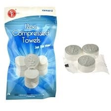 12 Compressed Expandable Travel Towels Survival Emergency Preppers Camping Gear