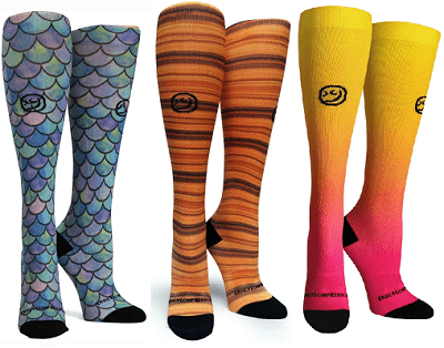 Multi-colored Crazy Compression Socks