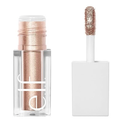 An open tube of gold metallic eyeshadow from e.l.f.