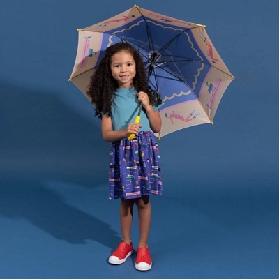 A girl holding an umbrella