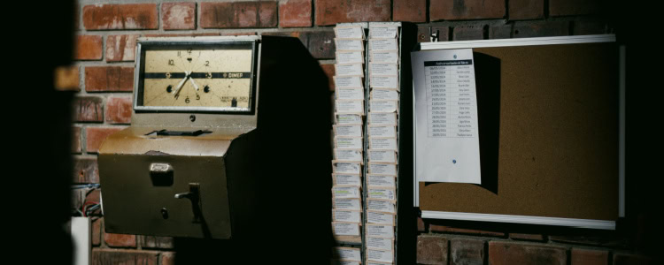 time clock with punch cards