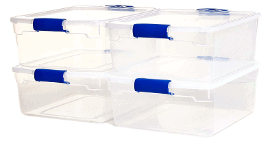 Heavy Duty Clear Plastic Stackable Storage Containers Homz