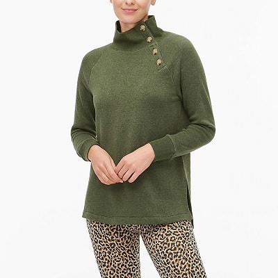 Button best sale collar sweatshirt