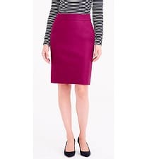 A woman wearing a Pencil Skirt in Double-Serge Cotton