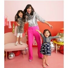 Designer Joy Cho with her daughters