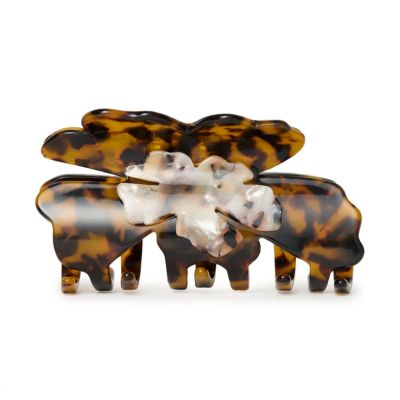 A tortoiseshell claw clip