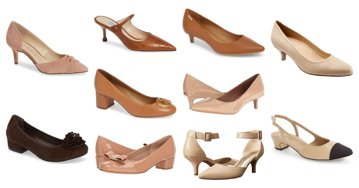 best low heels for work