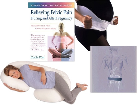 A collage of accessories for Dealing with SPD Pain During Pregnancy