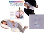 A collage of accessories for Dealing with SPD Pain During Pregnancy