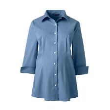 3/4 Sleeve Stretch Broadcloth Shirt