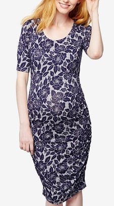 Floral maternity sheath dress