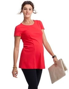 A woman wearing a Seam Detail Maternity Top