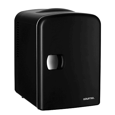 A black Compact Refrigerator