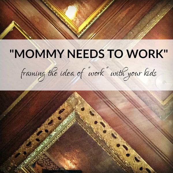 the "mommy needs to work" discussion