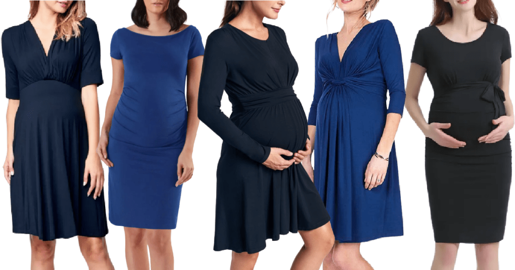 navy maternity work dress