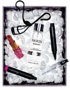 A box of beauty products