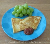 A plate of food on a table