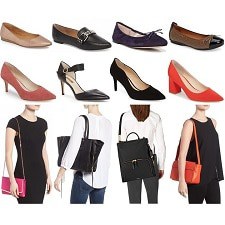 A collage of pumps and bags