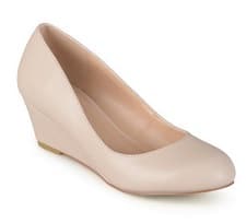 Nude Wedge: Journee Collection Round Toe Classic Wedges