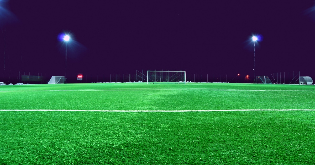 soccer field at night