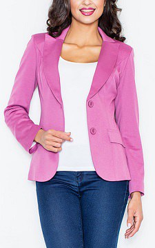 A woman wearing  Pink Blazer - Plus Too