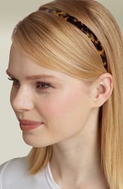 A woman wearing a headband