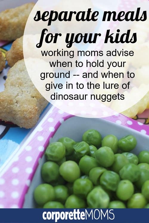 separate meals for your kids