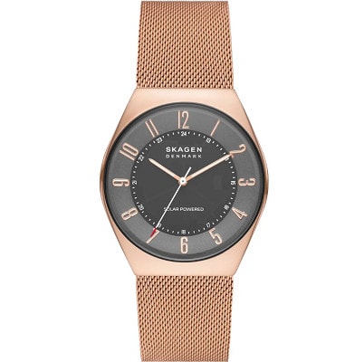 brownish watch strap
