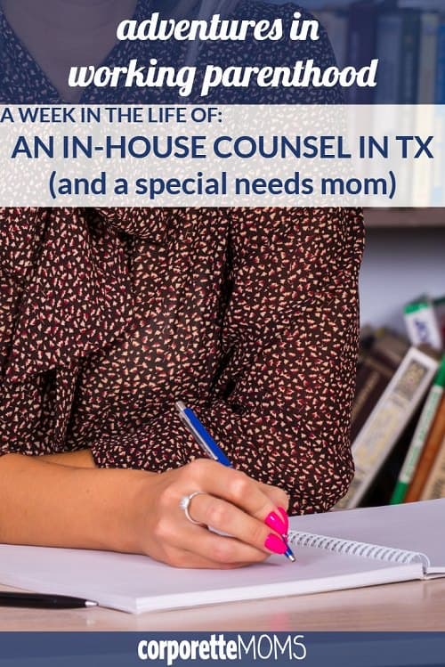An in-house counsel in TX (and autism mom!) shared a week in her life, including implementing The Miracle Morning, fitting in ABA therapy and her son's special needs preschool, and more. Of you've ever wondered about the work-life balance of an autism mom, this is a great post for you!