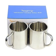 2Pcs Double Stainless Steel Water Cup Thermal Coffee Mugs Kids Sports Outdoors Camping Anti scalding Cup Coffee Cups