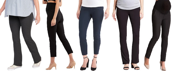 5 pregnant professionals wear stylish maternity pants for work