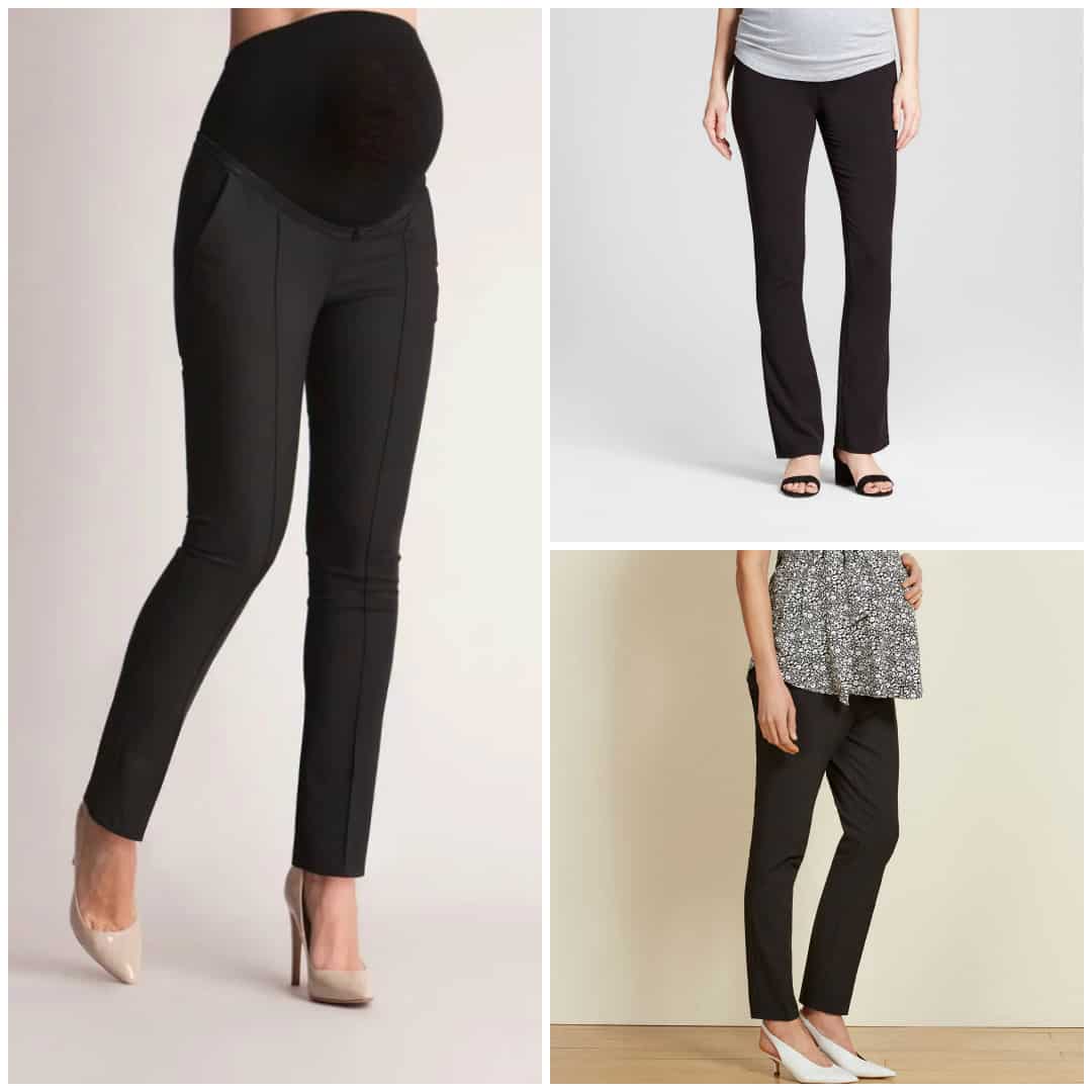 Maternity Jeans Stretch High Waisted Pants,Dress Pants for Work Career Office Pants Trousers 