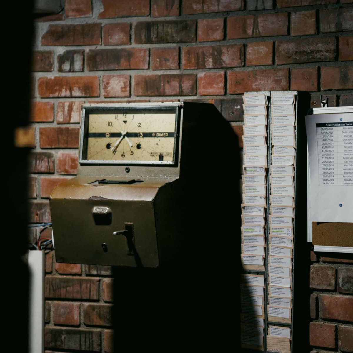time clock with punch cards