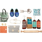 A collage of mom style essentials and skincare