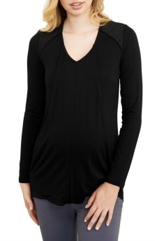 A woman wearing V-Neck Maternity/Nursing Top