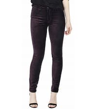 A woman wearing a PAIGE Hoxton Velvet High Rise Crop Ankle Pant Jeans