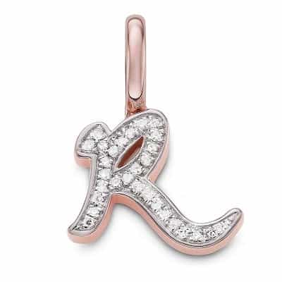 Diamond Initial Pendant Charm