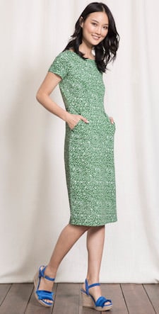 A woman wearing a Phoebe Jersey Dress