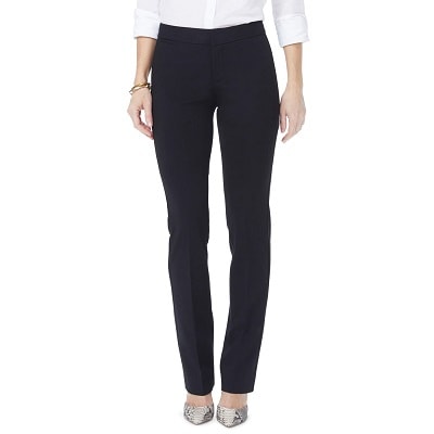 A woman wearing a pair of J.McLaughlin Masie Slim tapered Leg Elastic Waist Pull-On Pants Trousers