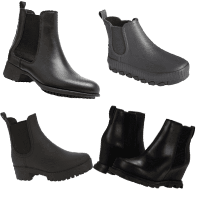 A pairs of weatherproof booties